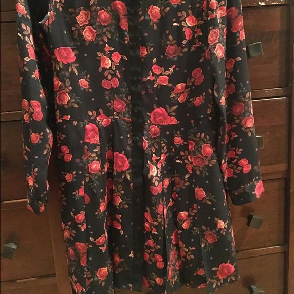 Like new! The kooples rose print shirt dress. - Picture 4 of 4